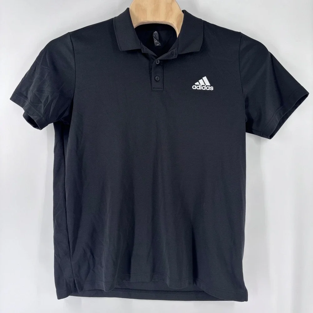 Adidas Primegreen Polo Shirt Mens Large Black Short Sleeve Performance Golf Top